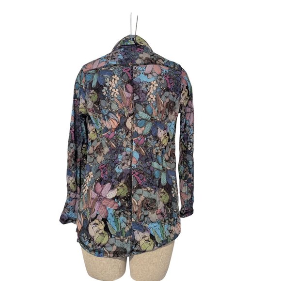 New Snowskins Floral Button-Up Long Sleeve Shirt With "Vail" On Sleeve-702 - Picture 2 of 16